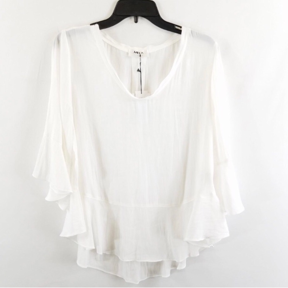 Mela Purdie Frill Bell Tee WhIte